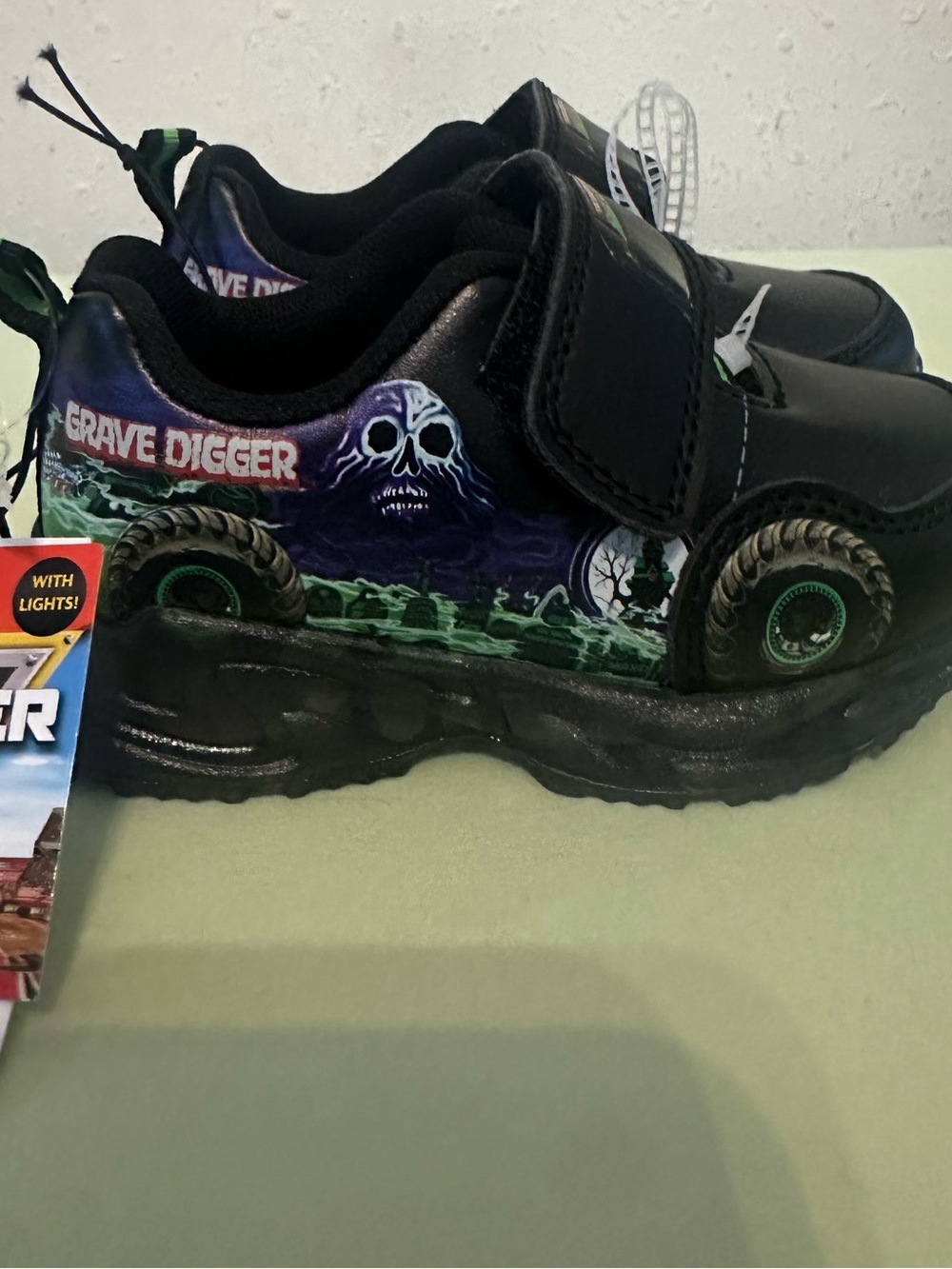 Monster jam Grave Digger light up shoes